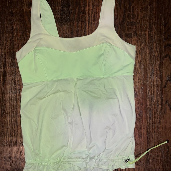 LuluLemon Tank Top (Tennis,Yoga,etc) size 12 color is lemon lime blend - Picture 5 of 5